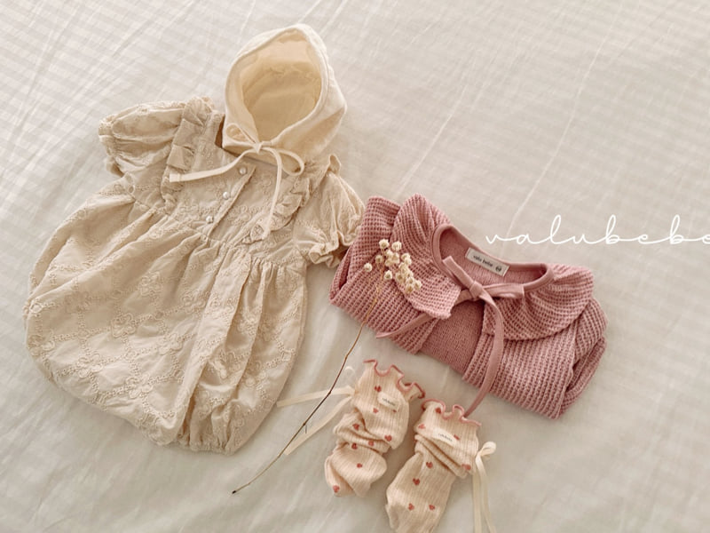 Valu Bebe - Korean Baby Fashion - #babyfashion - Blanc Heart Wave Socks - 12