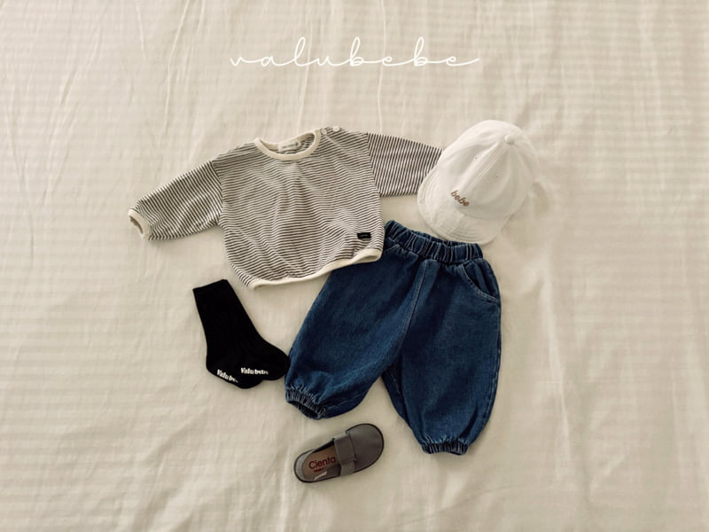 Valu Bebe - Korean Baby Fashion - #babyfever - Stripe Button Tee - 3