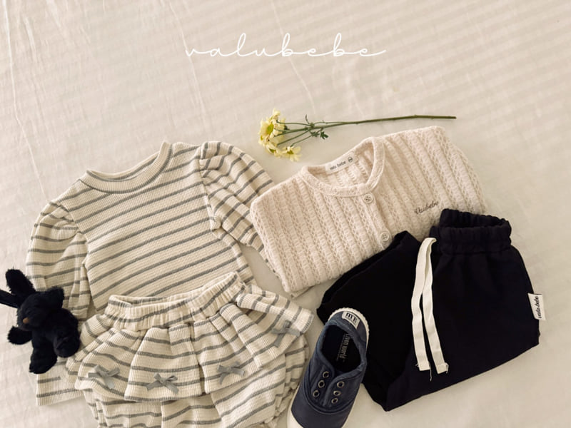 Valu Bebe - Korean Baby Fashion - #babyfever - Ella Stripe Puff Tee - 9