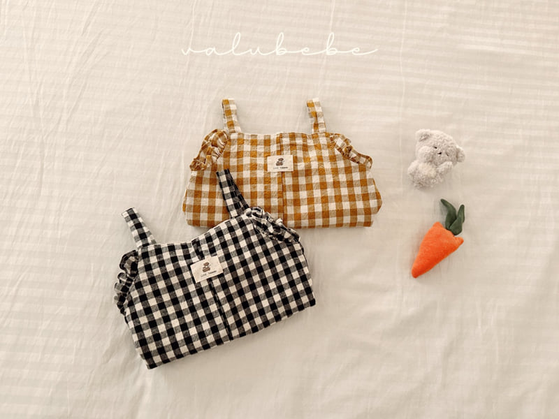 Valu Bebe - Korean Baby Fashion - #babygirlfashion - Hitch Check Overalls Suit - 9