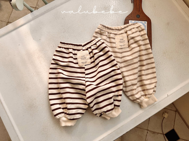 Valu Bebe - Korean Baby Fashion - #babyfever - Cozy Stripe Pants - 4