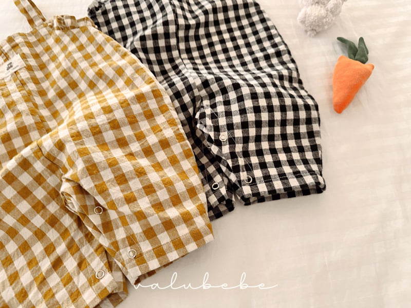 Valu Bebe - Korean Baby Fashion - #babylifestyle - Hitch Check Overalls Suit - 10