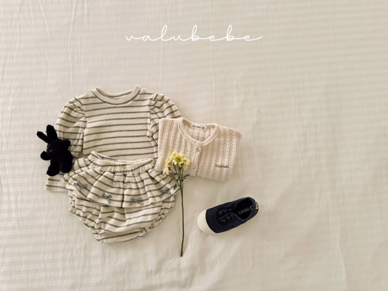 Valu Bebe - Korean Baby Fashion - #babylifestyle - Ella Stripe Puff Tee - 11
