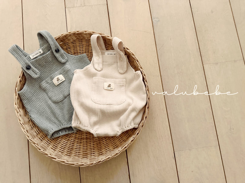 Valu Bebe - Korean Baby Fashion - #babylifestyle - Waffle Overalls Suit