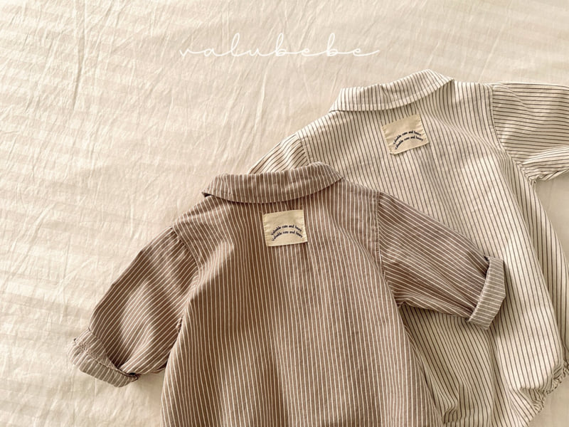 Valu Bebe - Korean Baby Fashion - #babyoninstagram - Striped Shirt Suit - 10