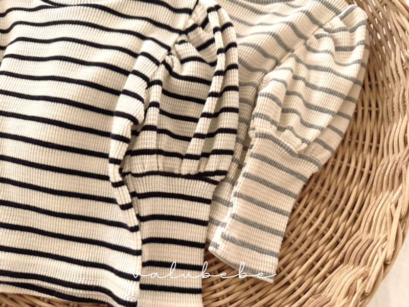 Valu Bebe - Korean Baby Fashion - #babyoninstagram - Ella Stripe Puff Tee - 12