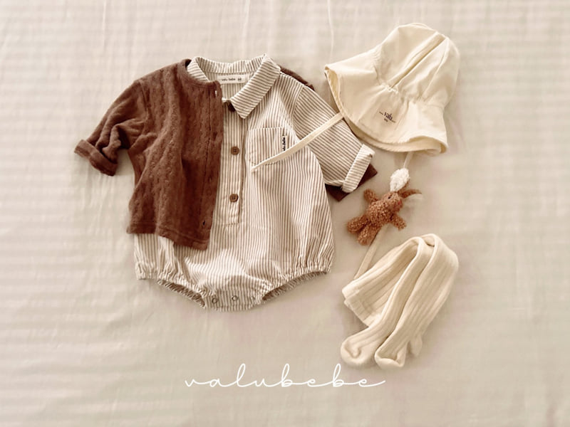 Valu Bebe - Korean Baby Fashion - #babyootd - Striped Shirt Suit - 11