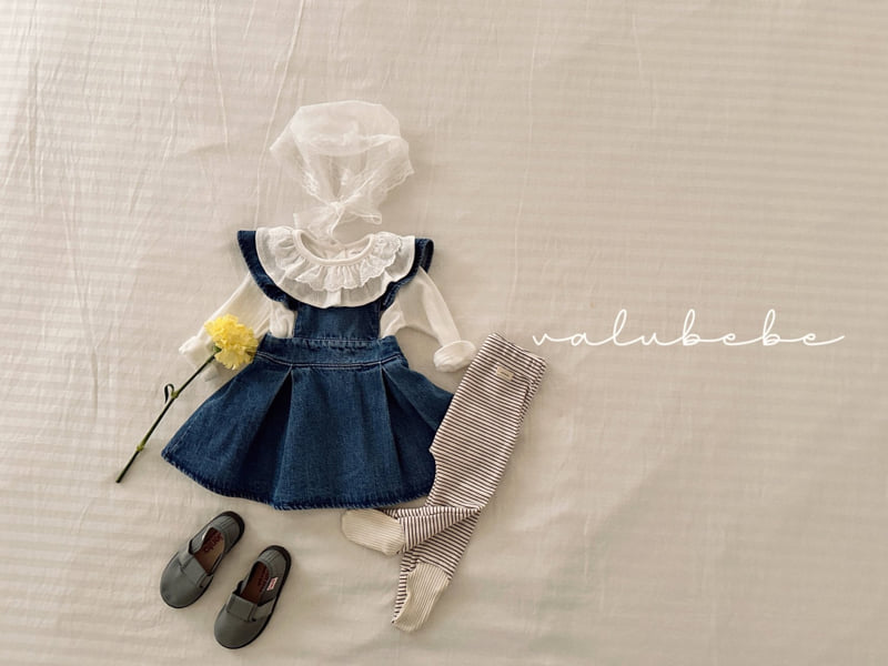 Valu Bebe - Korean Baby Fashion - #babyootd - Ive Lace Frill Tee - 3