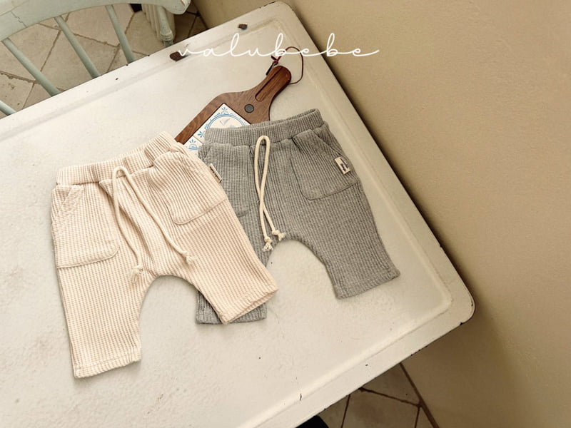 Valu Bebe - Korean Baby Fashion - #babyoutfit - Wide Waffle Baggy Pants - 12