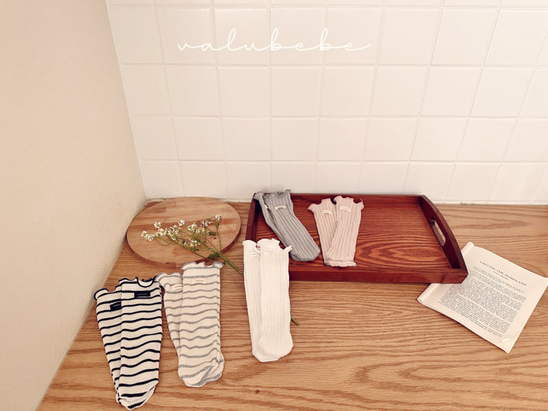 Valu Bebe - Korean Baby Fashion - #babyoutfit - Striped Wave Socks - 5