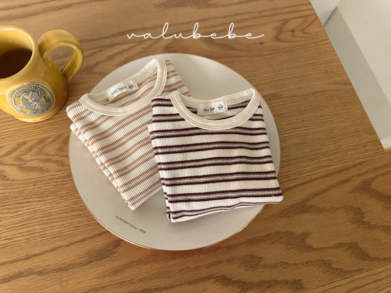 Valu Bebe - Korean Baby Fashion - #babyoutfit - Rose Stripe Tee - 12