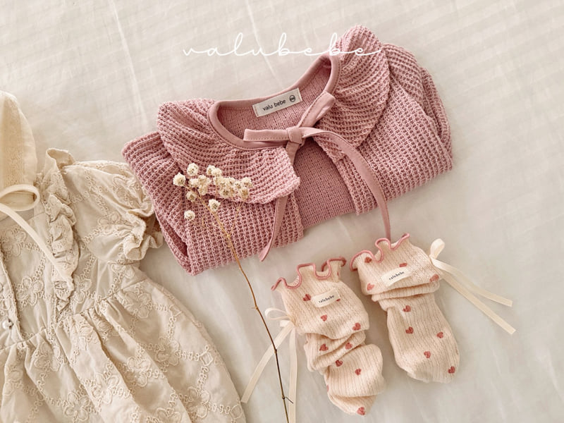 Valu Bebe - Korean Baby Fashion - #babyoutfit - Rosy Ribbon Cardigan - 10