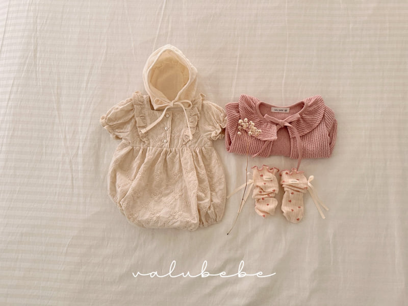 Valu Bebe - Korean Baby Fashion - #babyoutfit - Blanc Heart Wave Socks - 3