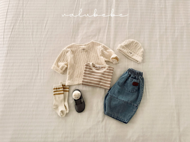 Valu Bebe - Korean Baby Fashion - #babyoutfit - Panel Balloon Denim Pants - 3