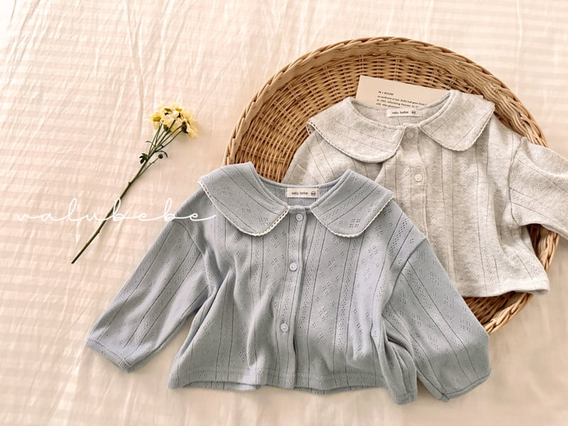 Valu Bebe - Korean Baby Fashion - #babywear - Eyelet Sailor Cardigan - 11