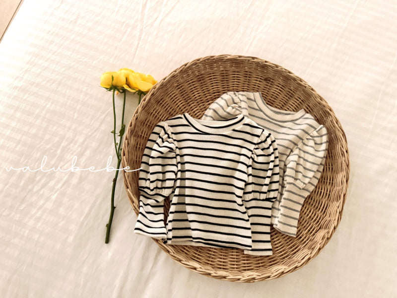 Valu Bebe - Korean Baby Fashion - #babywear - Ella Stripe Puff Tee