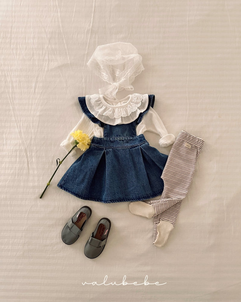 Valu Bebe - Korean Baby Fashion - #babywear - Stripe Footed Leggings - 7