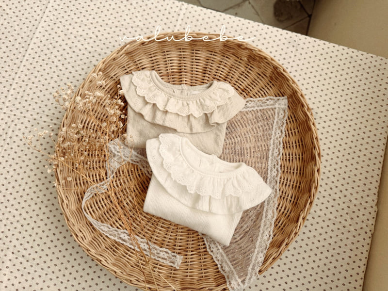 Valu Bebe - Korean Baby Fashion - #babywear - Ive Lace Frill Tee - 6