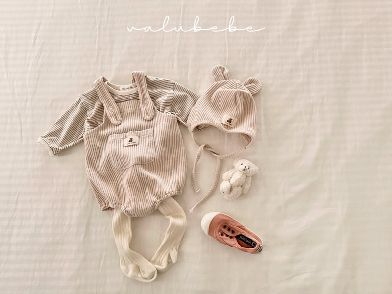 Valu Bebe - Korean Baby Fashion - #babywear - Waffle Overalls Suit - 6