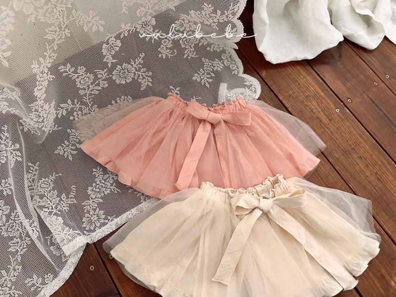 Valu Bebe - Korean Baby Fashion - #onlinebabyboutique - Ribbon Tulle Skirt Bloomers - 12