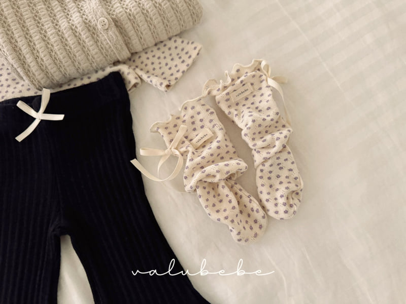 Valu Bebe - Korean Baby Fashion - #onlinebabyboutique - Alle Flower Wave Socks - 11