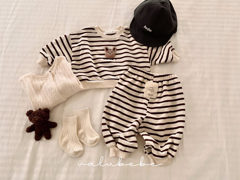 Valu Bebe - Korean Baby Fashion - #onlinebabyboutique - Cozy Stripe Pants - 11