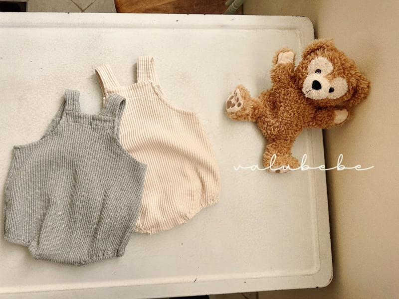 Valu Bebe - Korean Baby Fashion - #onlinebabyboutique - Waffle Overalls Suit - 7