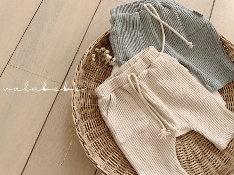Valu Bebe - Korean Baby Fashion - #onlinebabyshop - Wide Waffle Baggy Pants