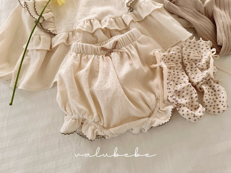 Valu Bebe - Korean Baby Fashion - #onlinebabyshop - Berry Frill Bloomers - 12