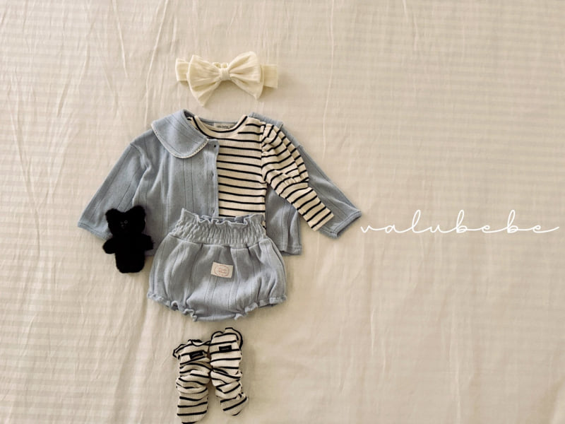 Valu Bebe - Korean Baby Fashion - #onlinebabyshop - Ella Stripe Puff Tee - 3