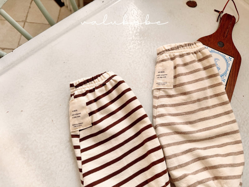 Valu Bebe - Korean Baby Fashion - #onlinebabyshop - Cozy Stripe Pants - 12