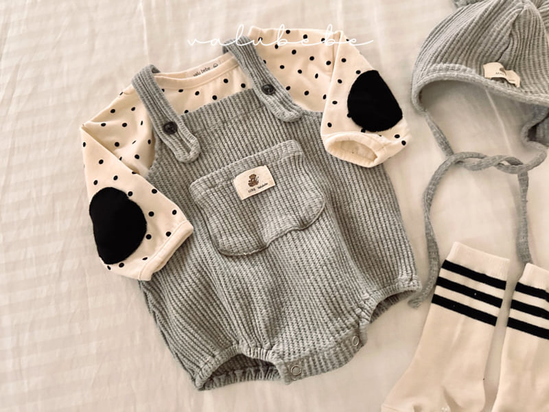Valu Bebe - Korean Baby Fashion - #onlinebabyshop - Waffle Overalls Suit - 8