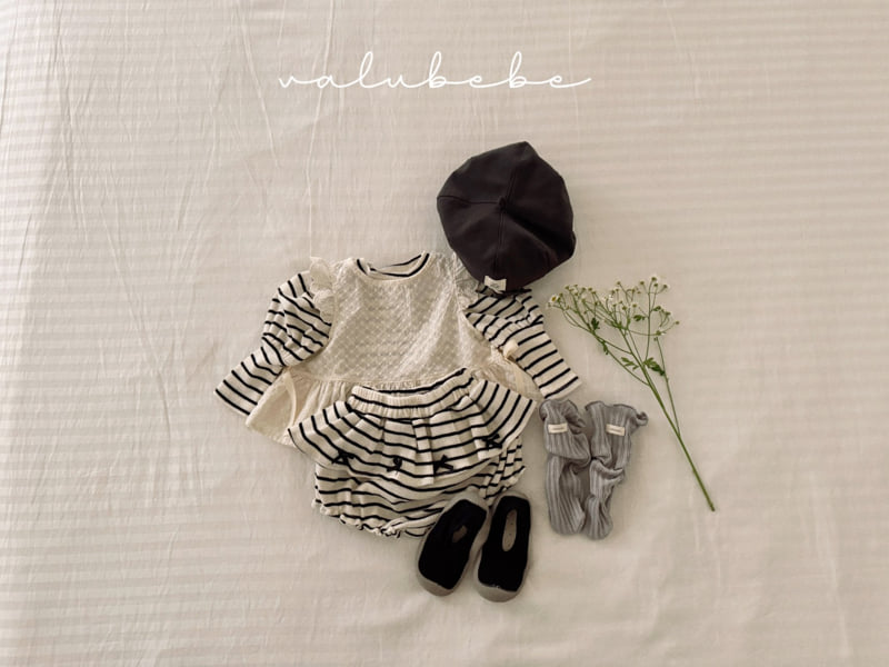 Valu Bebe - Korean Baby Fashion - #onlinebabyshop - Ella Stripe Puff Tee - 4