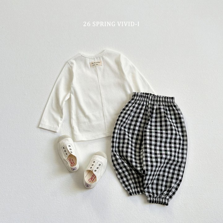 Vivid I - Korean Children Fashion - #Kfashion4kids - Ribbed Label Tee - 9