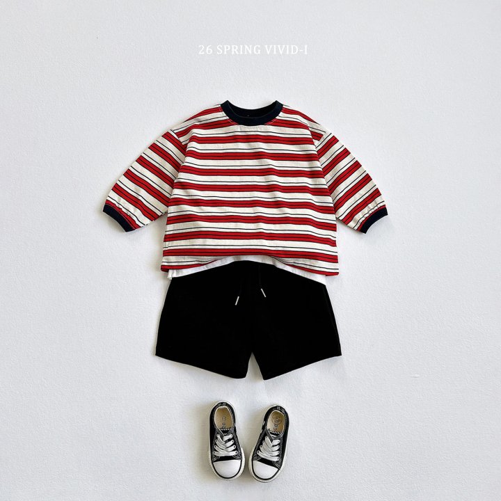 Vivid I - Korean Children Fashion - #Kfashion4kids - Smile Multi Stripe Tee - 7