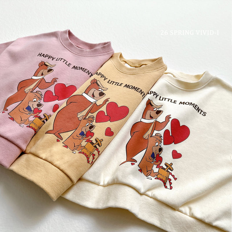 Vivid I - Korean Children Fashion - #Kfashion4kids - Heart Bear Sweatshirt - 12