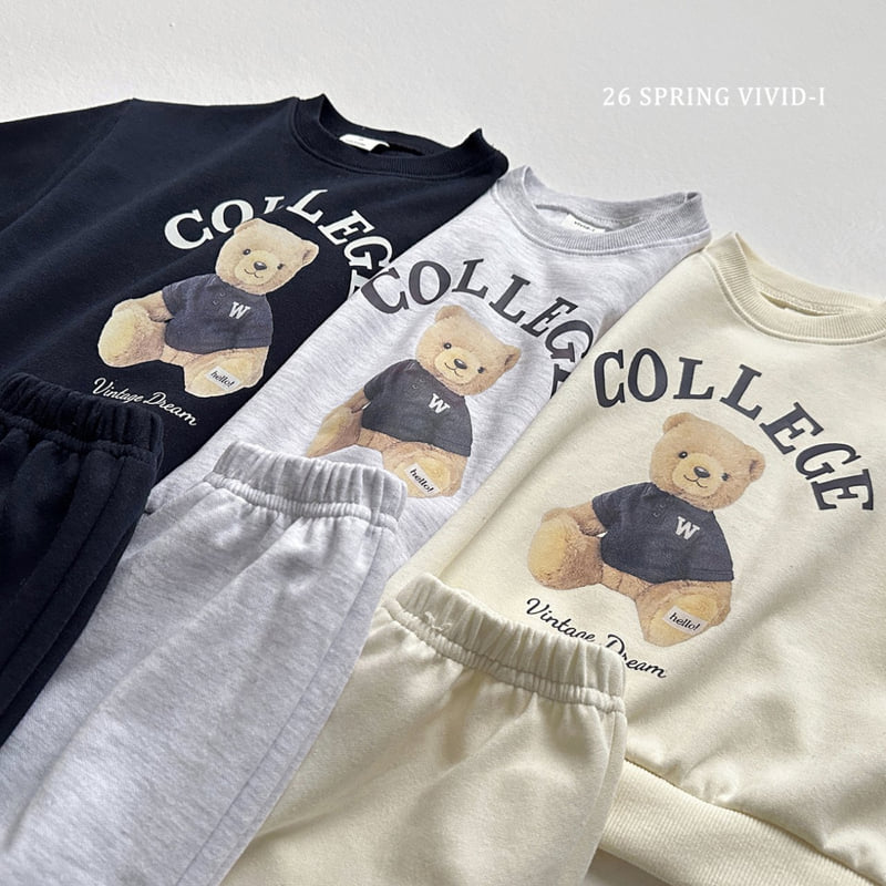 Vivid I - Korean Children Fashion - #Kfashion4kids - College Bear Set - 12