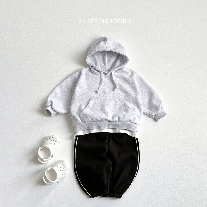 Vivid I - Korean Children Fashion - #Kfashion4kids - Hooded Mid Pants Set - 6