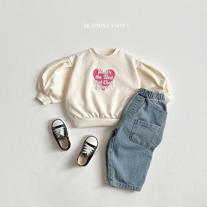 Vivid I - Korean Children Fashion - #Kfashion4kids - 3D Heart Puff Sweatshirt - 8