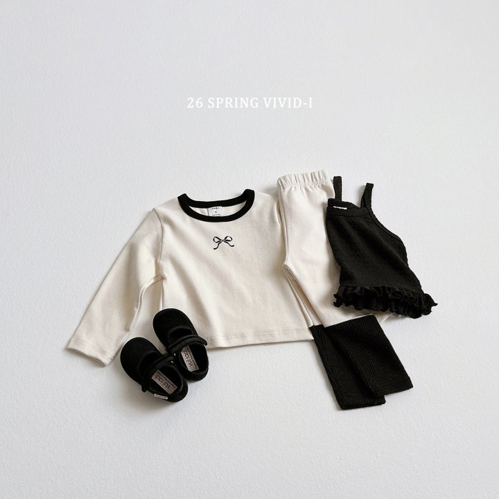 Vivid I - Korean Children Fashion - #Kfashion4kids - Mini Ribbon Color-Block Tee - 5