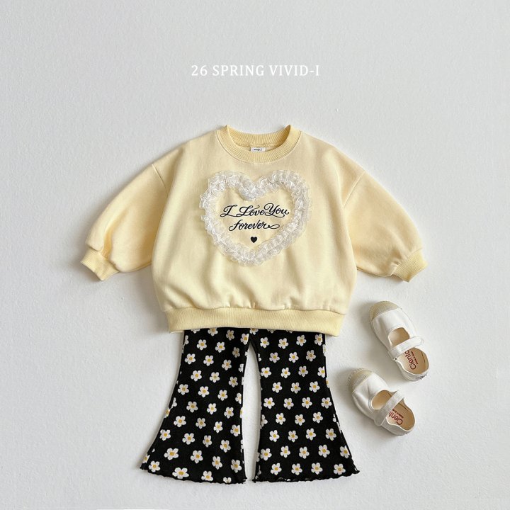Vivid I - Korean Children Fashion - #childofig - Heart Lace Sweatshirt - 8