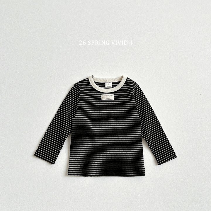 Vivid I - Korean Children Fashion - #childofig - Contrast Trim Stripe Tee - 5