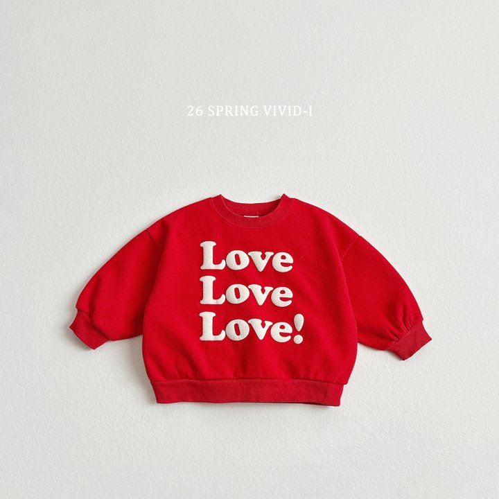 Vivid I - Korean Children Fashion - #prettylittlegirls - Love Love Love 3D Sweatshirt - 4
