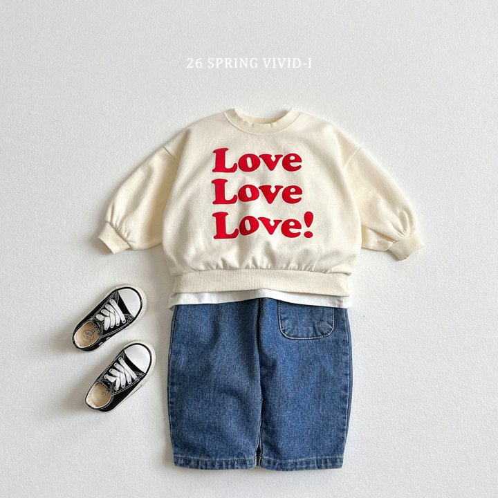 Vivid I - Korean Children Fashion - #childofig - Love Love Love 3D Sweatshirt - 5