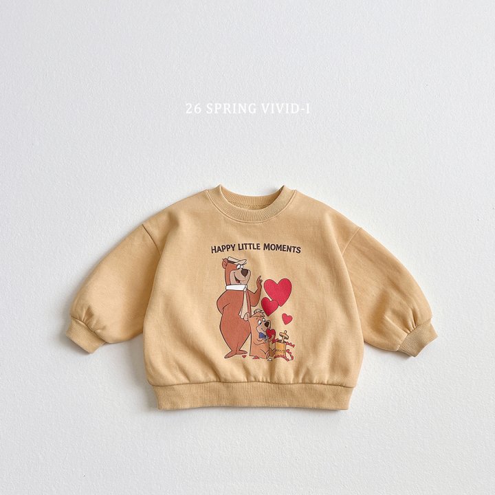 Vivid I - Korean Children Fashion - #childofig - Heart Bear Sweatshirt - 3