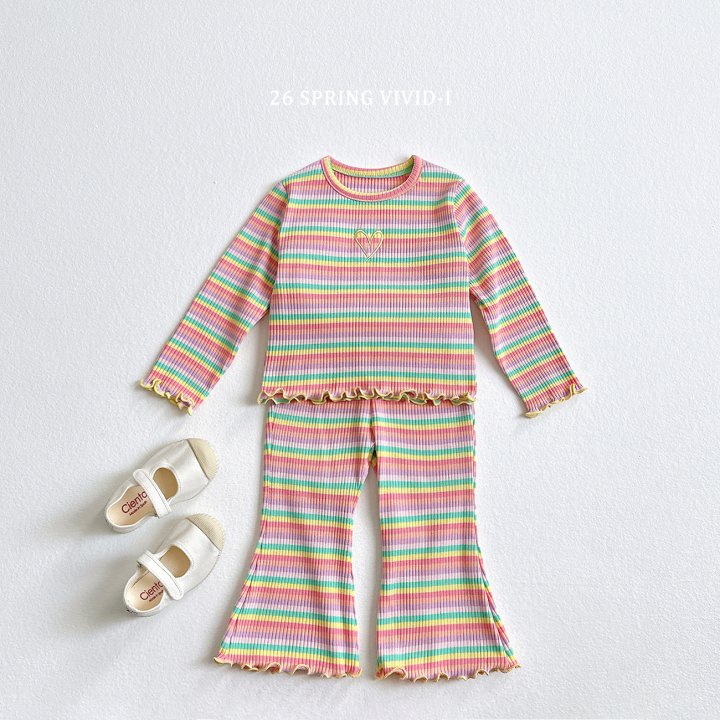 Vivid I - Korean Children Fashion - #childofig - Rainbow Bootcut Pants - 12