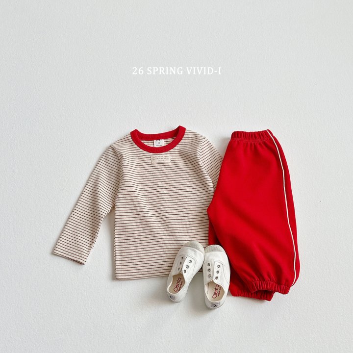 Vivid I - Korean Children Fashion - #childofig - Stripe Point Jogger Pants - 7