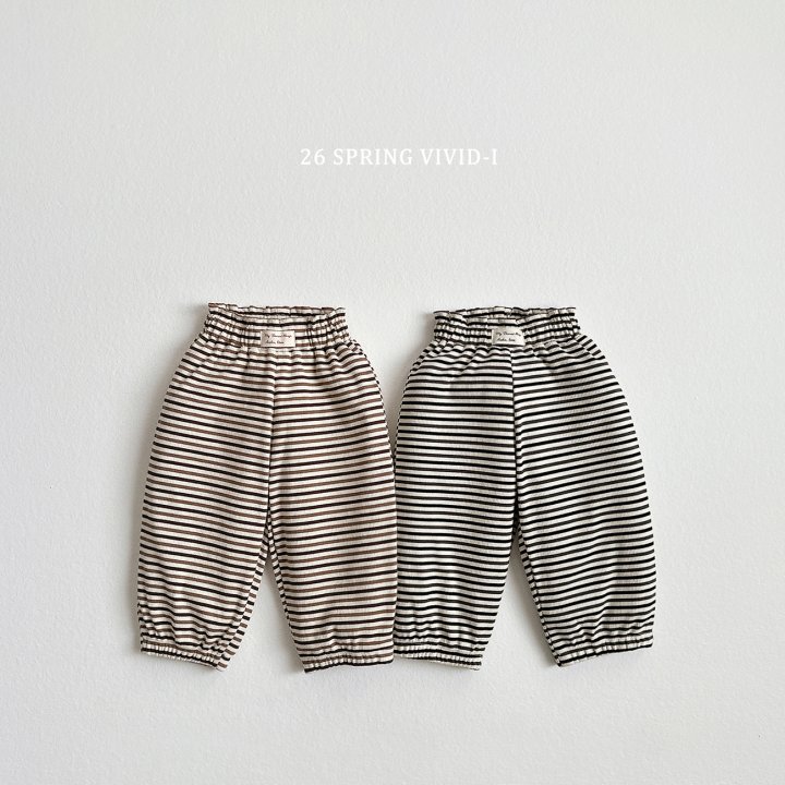 Vivid I - Korean Children Fashion - #childofig - Label Stripe Pants
