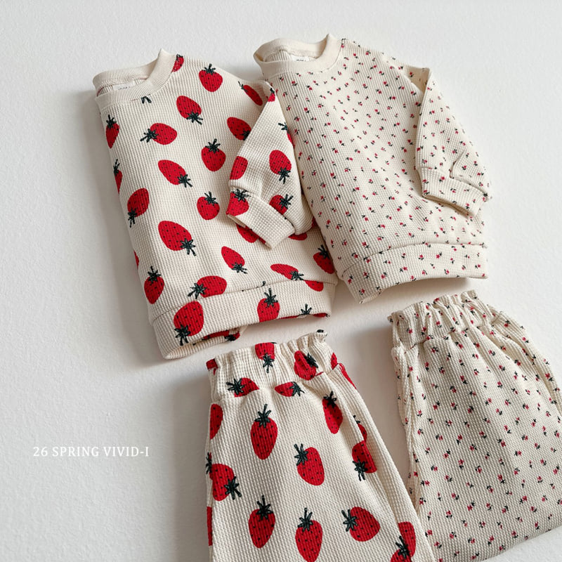 Vivid I - Korean Children Fashion - #childofig - Flower Berry Waffle Set - 12