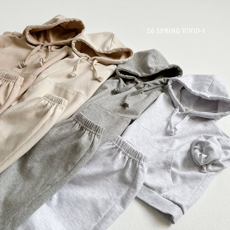 Vivid I - Korean Children Fashion - #childofig - Hooded Mid Pants Set - 12